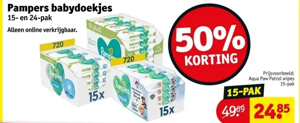 Aanbieding: Pampers babydoekjes