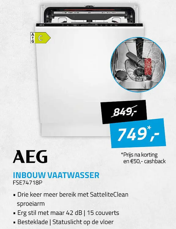 Aanbieding: Inbouw vaatwasser fse74718p