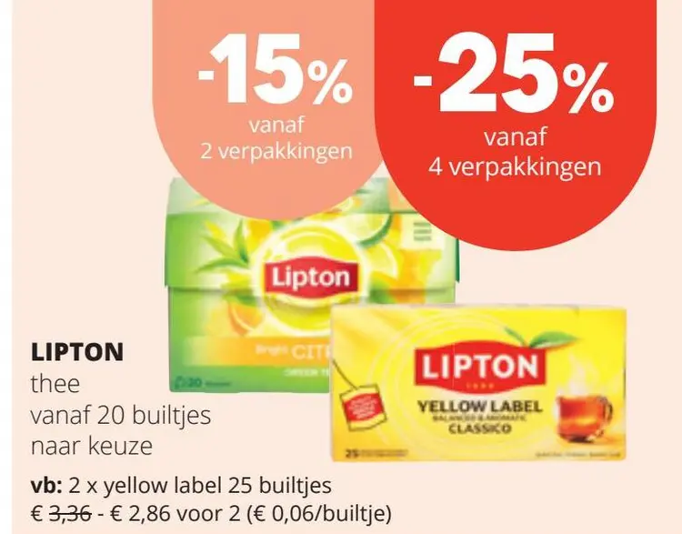 Aanbieding: Lipton thee