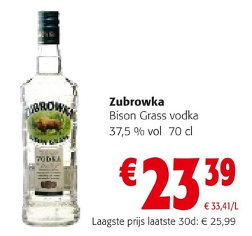 Aanbieding: Zubrowka Bison Grass vodka