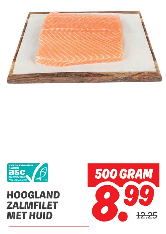 Aanbieding: Zalmfilet met huid