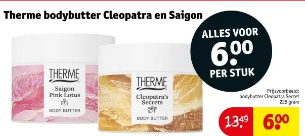 Aanbieding: bodybutter Cleopatra en Saigon