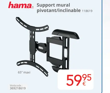 Offre: Support mural pivotant/inclinable