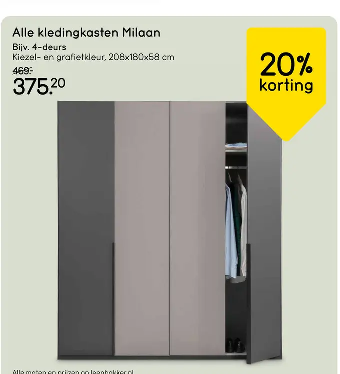 Aanbieding: Alle kledingkasten Milaan