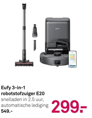 Aanbieding: 3-in-1 robotstofzuiger E20