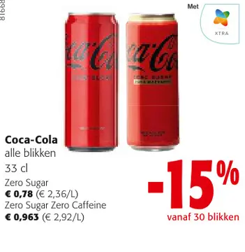Aanbieding: Coca-Cola alle blikken
