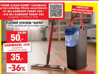 Promotie: Flatmop systeem "h2pro"