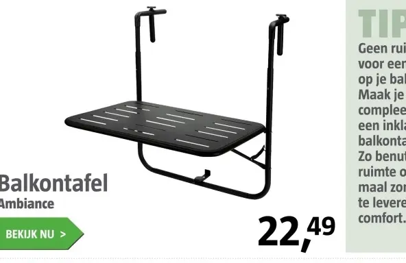 Aanbieding: Balkontafel