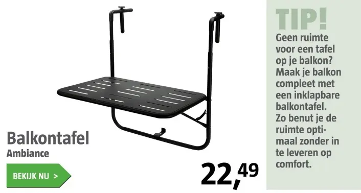 Aanbieding: Balkontafel Ambiance