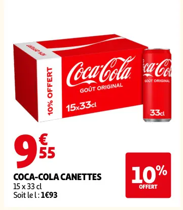 Offre: Coca-cola canettes
