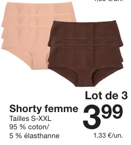 Offre: Shorty femme