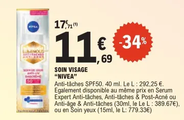 Offre: SOIN VISAGE