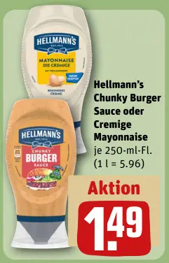 Aanbieding: Chunky Burger Sauce oder Cremige Mayonnaise
