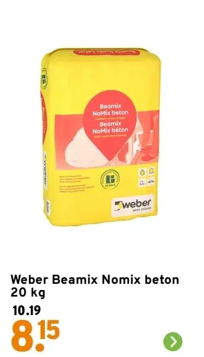 Aanbieding: Beamix Nomix beton 20 kg