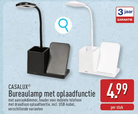 Promotie: Bureaulamp met oplaadfunctie
