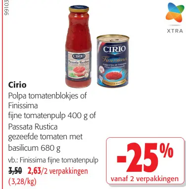 Promotie: Cirio