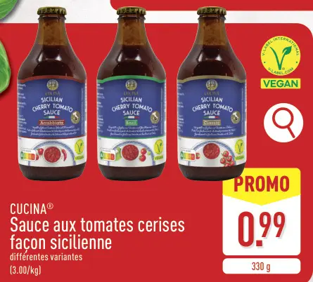 Offre: Cucina Sauce aux tomates cerises façon sicilienne