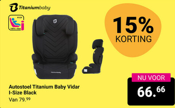 Aanbieding: Autostoel Titanium Baby Vidar I-Size Black