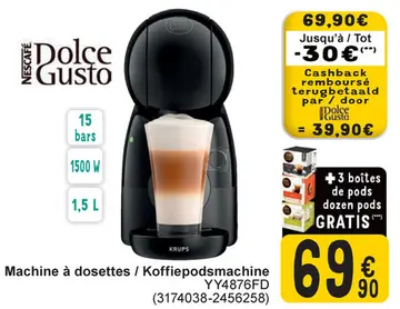 Offre: Machine à dosettes / Koffiepodsmachine