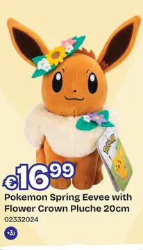 Aanbieding: Pokemon Spring Eevee with Flower Crown Pluche 20cm