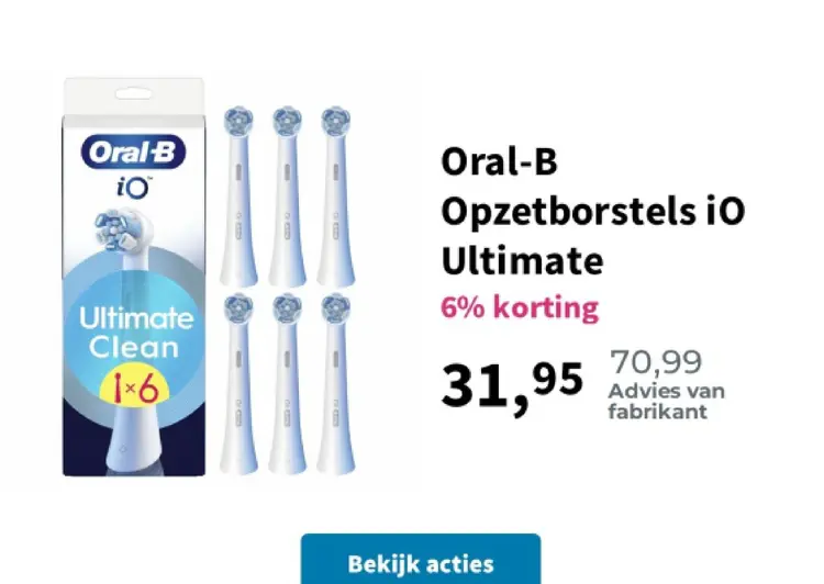 Promotie: Opzetborstels iO Ultimate