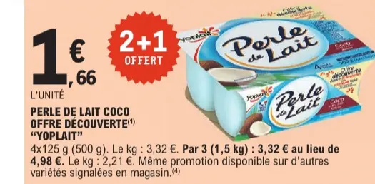 Promotie: Perle de lait coco offre découverte