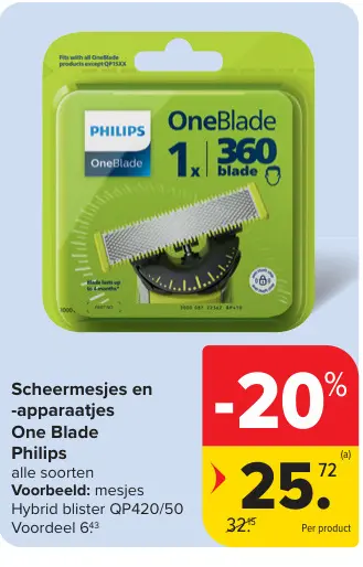 Aanbieding: Scheermesjes en -apparaatjes One Blade