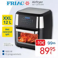 Aanbieding: FRIAC Airfryer AIF 12018 WW