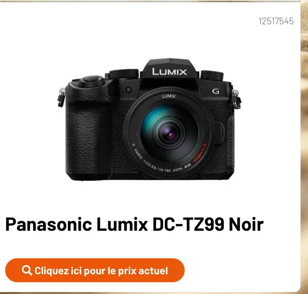 Offre: Lumix DC-TZ99 Noir