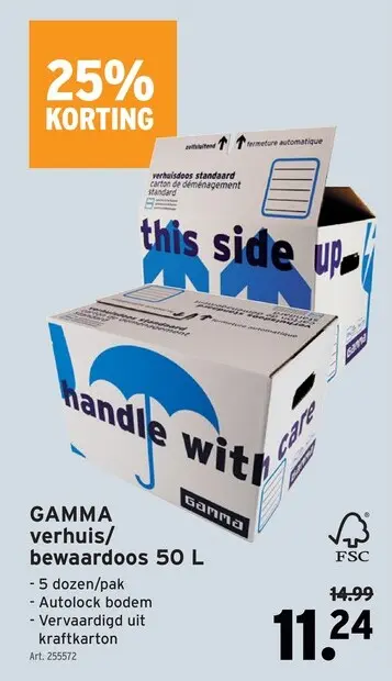 Promotie: verhuis/bewaardoos 50 L