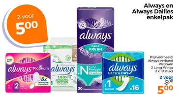 Aanbieding: Always en Always Dailies enkelpak