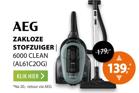 Aanbieding: AEG 6000 CLEAN (AL61C2OG) Groen