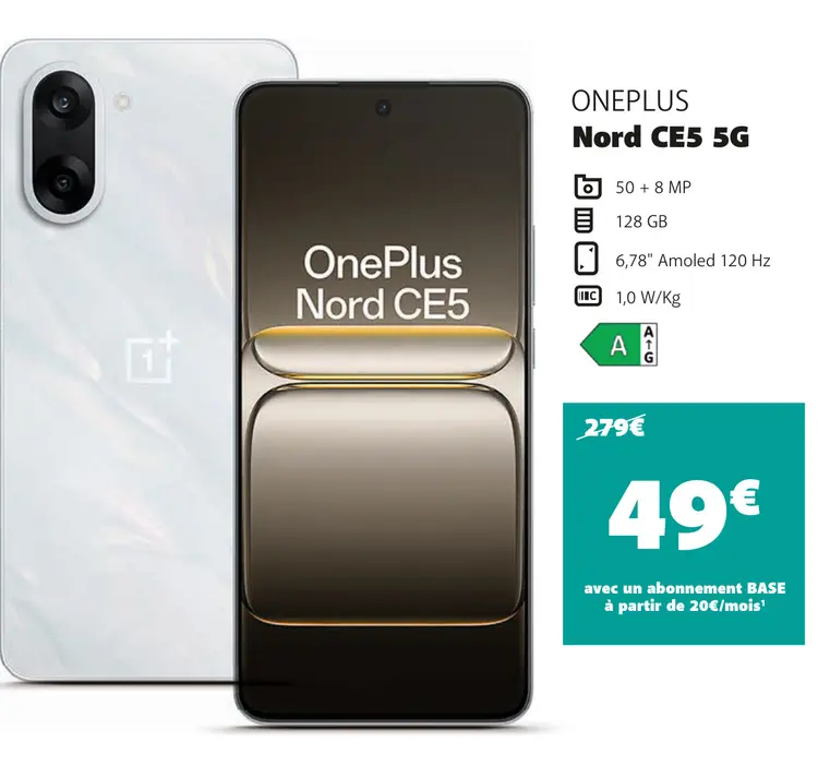 Offre: OnePlus Nord CE5 5G