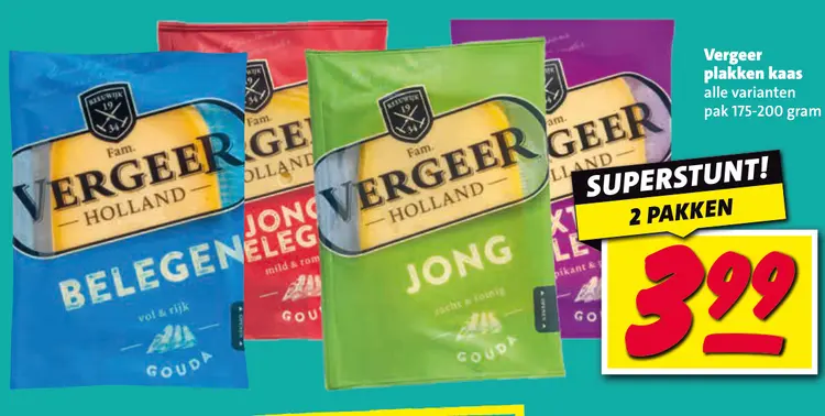 Aanbieding: Vergeer plakken kaas