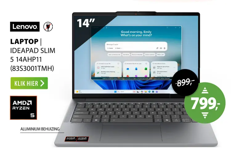 Aanbieding: Laptop ideapad slim 5 14ahp11 (83s3001tmh)