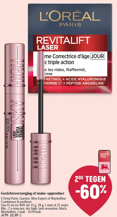 Promotie: Gezichtsverzorging of make-upproduct