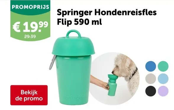Promotie: Hondenreisfles Flip