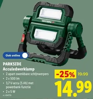 Promotie: Acculedwerklamp