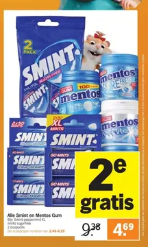Aanbieding: Alle Smint en Mentos Gum