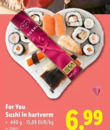 Promotie: Sushi in hartvorm