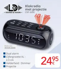 Promotie: Klokradio met projectie