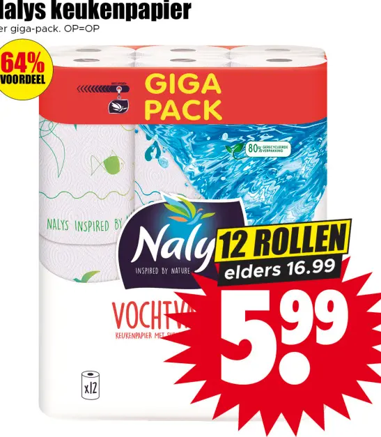 Aanbieding: Nalys keukenpapier