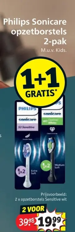 Aanbieding: Philips Sonicare opzetborstels 2-pak