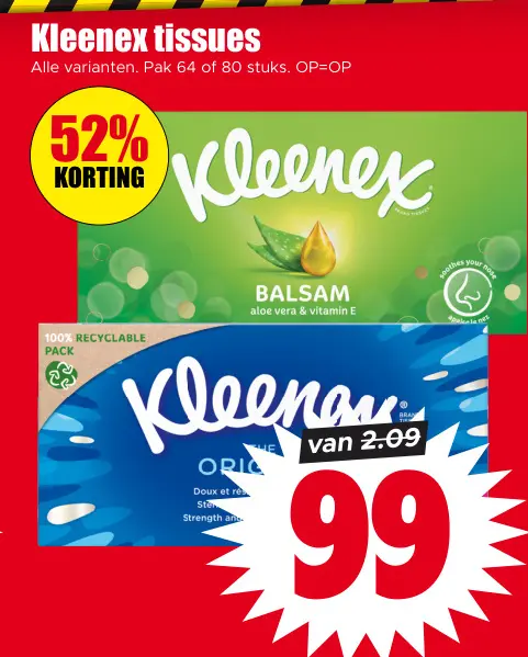 Aanbieding: Kleenex tissues