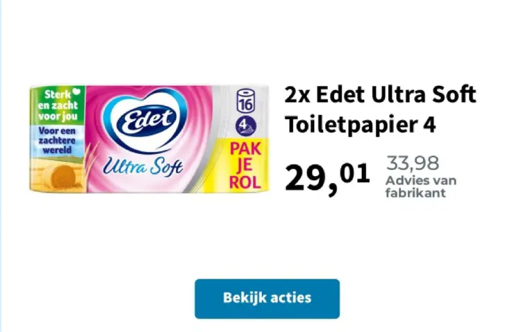 Promotie: Edet Ultra Soft Toiletpapier