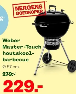 Aanbieding: Weber Master-Touch houtskool-barbecue