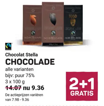 Aanbieding: Chocolat Stella CHOCOLADE
