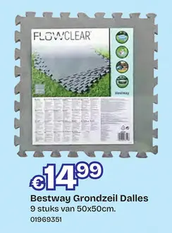Promotie: Grondzeil Dalles L 50 x B 50 cm - 9 stuks