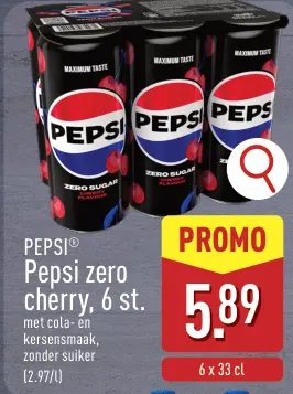 Promotie: Pepsi zero cherry