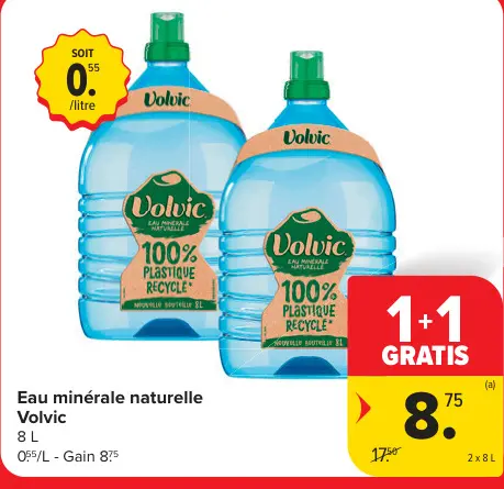 Offre: Eau minérale naturelle